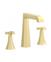 Mitigeur lavabo à poser 3 trous, bec haut, contemporain: chromé, or, or rose, or pâle, platine BT390