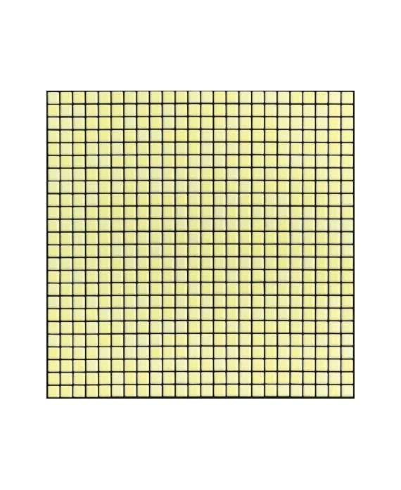 Mosaique jaune clair brillant, nuancé, sol et mur, salle de bain, 1.2x1.2cm et 2.5x2.5cm apanthologia 14 sur trame 30x30cm