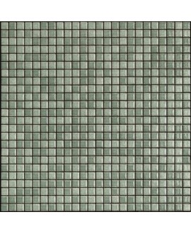 Mosaique vert foncé brillant, nuancé, sol et mur, salle de bain, 1.2x1.2cm et 2.5x2.5cm apanthologia 15 sur trame 30x30cm