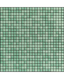 Mosaique vert clair brillant, nuancé, sol et mur, salle de bain, 1.2x1.2cm et 2.5x2.5cm apanthologia 16 sur trame 30x30cm