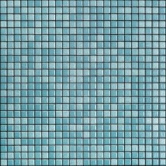 Mosaique bleu brillant, nuancé, sol et mur, salle de bain, 1.2x1.2cm et 2.5x2.5cm apanthologia 18 sur trame 30x30cm