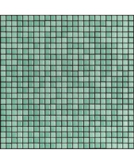Mosaique vert brillant, nuancé, sol et mur, salle de bain, 1.2x1.2cm et 2.5x2.5cm apanthologia 22 sur trame 30x30cm