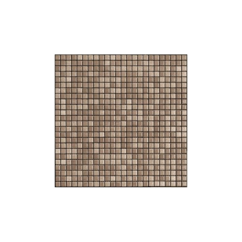 Mosaique marron brillant, nuancé, sol et mur, salle de bain, 1.2x1.2cm et 2.5x2.5cm apanthologia 27 sur trame 30x30cm