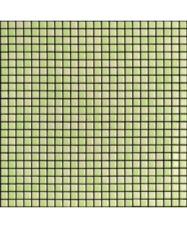 Mosaique vert brillant, nuancé, sol et mur, salle de bain, 1.2x1.2cm et 2.5x2.5cm apanthologia 28 sur trame 30x30cm