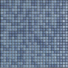 Mosaique bleu brillant, nuancé, sol et mur, salle de bain, 1.2x1.2cm et 2.5x2.5cm apanthologia 30 sur trame 30x30cm