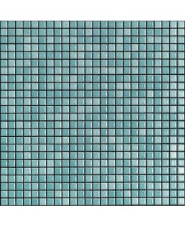 Mosaique bleu brillant, nuancé, sol et mur, salle de bain, 1.2x1.2cm et 2.5x2.5cm apanthologia 35 sur trame 30x30cm