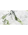Carrelage imitation marble veiné vert et blanc brillant rectifié 60x120cm, 120x120cm, Géooyama green