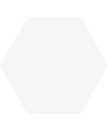 Carrelage hexagone blanc uni, promotion, 25.8x29cm geosolid white
