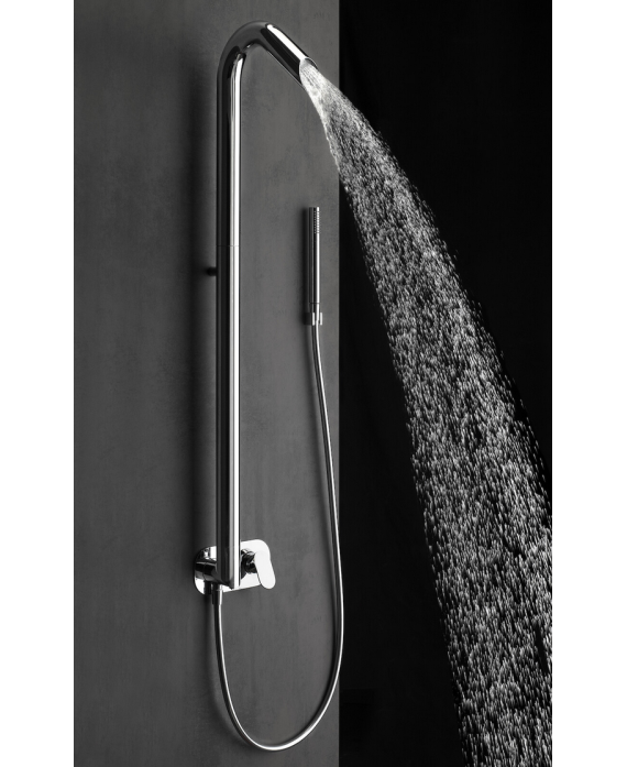 colonne de douche chromé avec douchette et flexible IB OO800CC