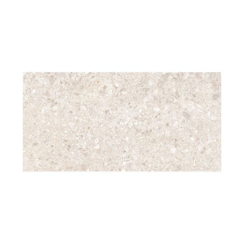 Carrelage imitation terrazzo teinté dans la masse, beige rectifié 59.3x59.3, 60x120cm Viv ceppo marfil