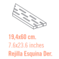 Grille piscine droite en grès cérame 19.4x60x2cm viv ceppo gris ou cemento Grille piscine droite en grès cérame 19.4x60x2cm viv ceppo gris ou cemento