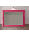 Miroir salle de bain, art-déco 70x70x6cm, ou 70x95x6cm sans éclairage, avec cadre rose mat comp louis16