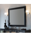 Miroir salle de bain, art-déco sans éclairage, 100x140, 70x120, 100x120, 140x120cm avec cadre noir mat comp lord