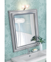 Miroir salle de bain, art-déco sans éclairage, 100x140, 70x120, 100x120, 140x120cm avec cadre argent brillant comp lord