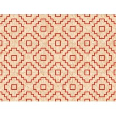 Carrelage imitation bois aggloméré décoré rouge mat, décor, 59.3x59.3cm rectifié, R10, V seriaki naturel rojo