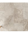 Carrelage imitation travertin opus gris nuancé mat 45.3x75.8cm, 45.3x45.3cm, 60.5x30cm, 30x30cm edimsénanque argent.