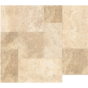 Carrelage imitation travertin beige opus nuancé mat 45.3x75.8cm, 45.3x45.3cm, 30x60.5cm, 30x30cm edimsénanque mélangé