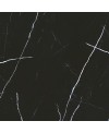 Carrelage imitation marbre noir veiné de blanc poli brillant, salon, XXL 98x98cm rectifié, Porce1815