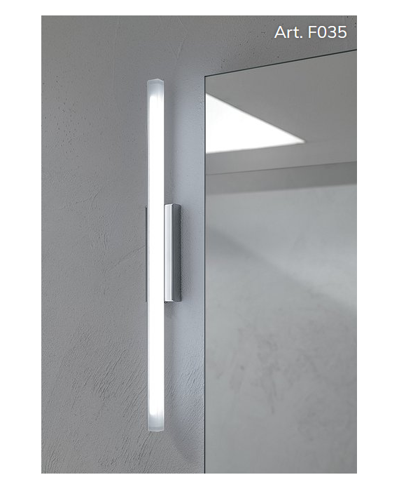 Eclairage de miroir de salle de bain art-déco lampe allongée à fixer au mur comp tani