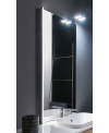 Profil lumineux de miroir de salle de bain, noir mat fixée sur miroir 60,70,85,95,105,120,140cm comp gae
