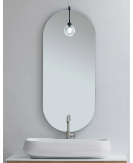 Miroir salle de bain, ovale 45x105cm épaisseur 3mm sans éclairage, comp sigma 4066