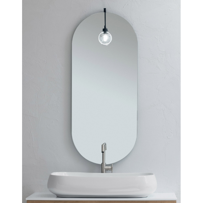 Miroir salle de bain, ovale 45x105cm épaisseur 3mm sans éclairage, comp sigma 4066