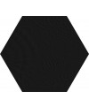 Carrelage décor hexagonal fond noir satiné décor brillant 25x22cm Dif gaudi noir