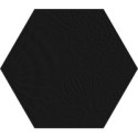 Carrelage décor hexagonal fond noir satiné décor brillant 25x22cm Dif gaudi noir