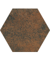 Carrelage hexagonal décoré effet métal rouillé 25x22x0.9cm, D oxydo