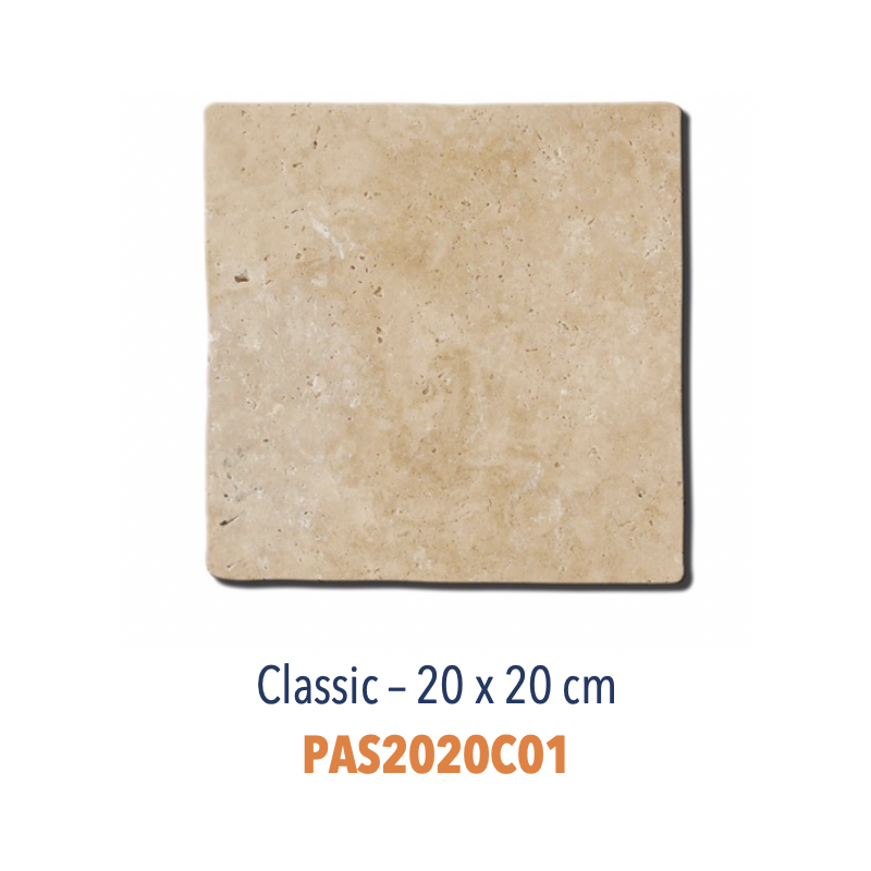 Carreau travertin classic 10x10cm, 15x15cm, 20x20cm épaisseur 10mm dif