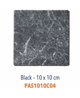 Carreau marbre noir 10x10cm, 15x15cm, 20x20cm épaisseur 10mm dif