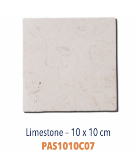 Carreau marbre ivoire limestone 10x10cm, 15x15cm, 20x20cm épaisseur 10mm dif