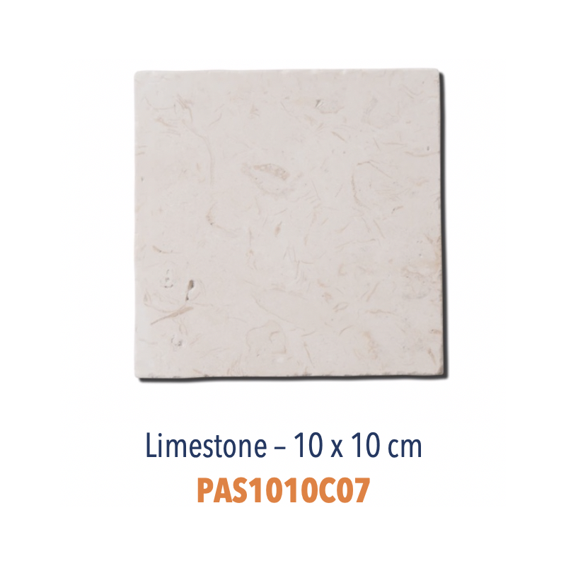 Carreau marbre ivoire limestone 10x10cm, 15x15cm, 20x20cm épaisseur 10mm dif