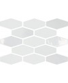 Carrelage hexagonal dénuancé blanc brillant 10x20cm pour le mur apeharlequin white mix