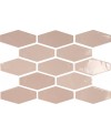 Carrelage hexagonal dénuancé rose brillant 10x20cm pour le mur apeharlequin pink mix