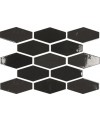 Carrelage hexagonal gris foncé brillant dénuancé 10x20cm pour le mur apeharlequin graphite mix
