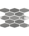 Carrelage hexagonal gris brillant dénuancé 10x20cm pour le mur apeharlequin grey mix