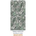 Carrelage décor imitation palme d'or sur fond vert en grès cérame émaillé 60x120cm rectifié diff