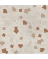 Carrelage décor imitation béton beige incrusté de rouge 60x120cm, ou 90x90cm rectifié, apeama ricetta avorio