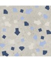 Carrelage décor imitation béton gris clair incrusté de bleu 60x120cm, ou 90x90cm rectifié, apeama ricetta grigio