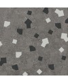 Carrelage décor imitation béton gris foncé incrusté de noir 60x120cm, ou 90x90cm rectifié, apeama ricetta graphite