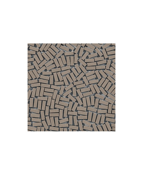 Mosaique rectangle taupe clair mat sol et mur grès cérame pleine masse sur trame 315x320mm M+saico clay