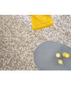 Mosaique rectangle beige et taupe clair mat grès cérame pleine masse jointé gris clair sur trame 315x320mm M+saico clay plaster