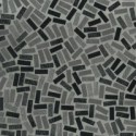 Mosaique rectangle noir et taupe mat grès cérame pleine masse jointé gris sur trame 315x320mm M+saico coal smoke