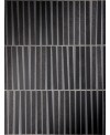 Mosaique rectangle noir mat sol et mur en grès cérame pleine masse jointé gris sur trame 300x300mm M+stick coal TV423M