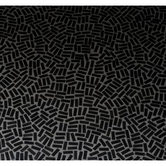 Mosaique rectangle noir mat sol et mur en grès cérame pleine masse jointé gris clair sur trame 315x320mm M+saico coal