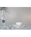 Emaux de verre blanc mat piscine mosaique salle de bain urban blanco 2.5x2.5 cm
