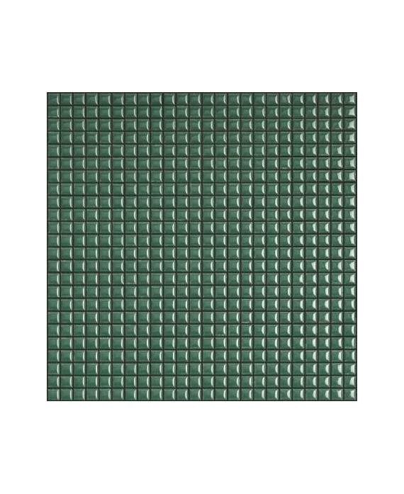 Mosaique brillant apdiva vert emeraude 1.2x1.2cm sur trame 30x30cm emerald sol et mur DIV4014