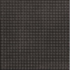 Mosaique 1.2x1.2cm et 2.5x2.5cm sol et mur noir mat apseta carbon sur trame 30x30cm