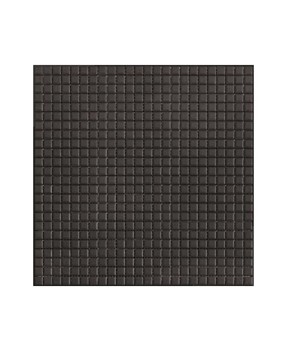 Mosaique 1.2x1.2cm et 2.5x2.5cm sol et mur noir mat apseta carbon sur trame 30x30cm
